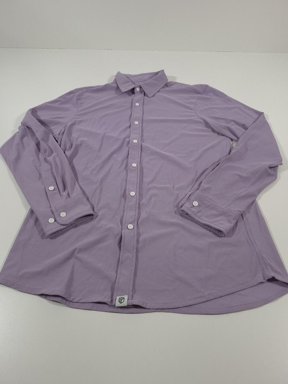 Born Primitive Shirt Mens XL Purple Long Sleeve Stretch Button Front Casual